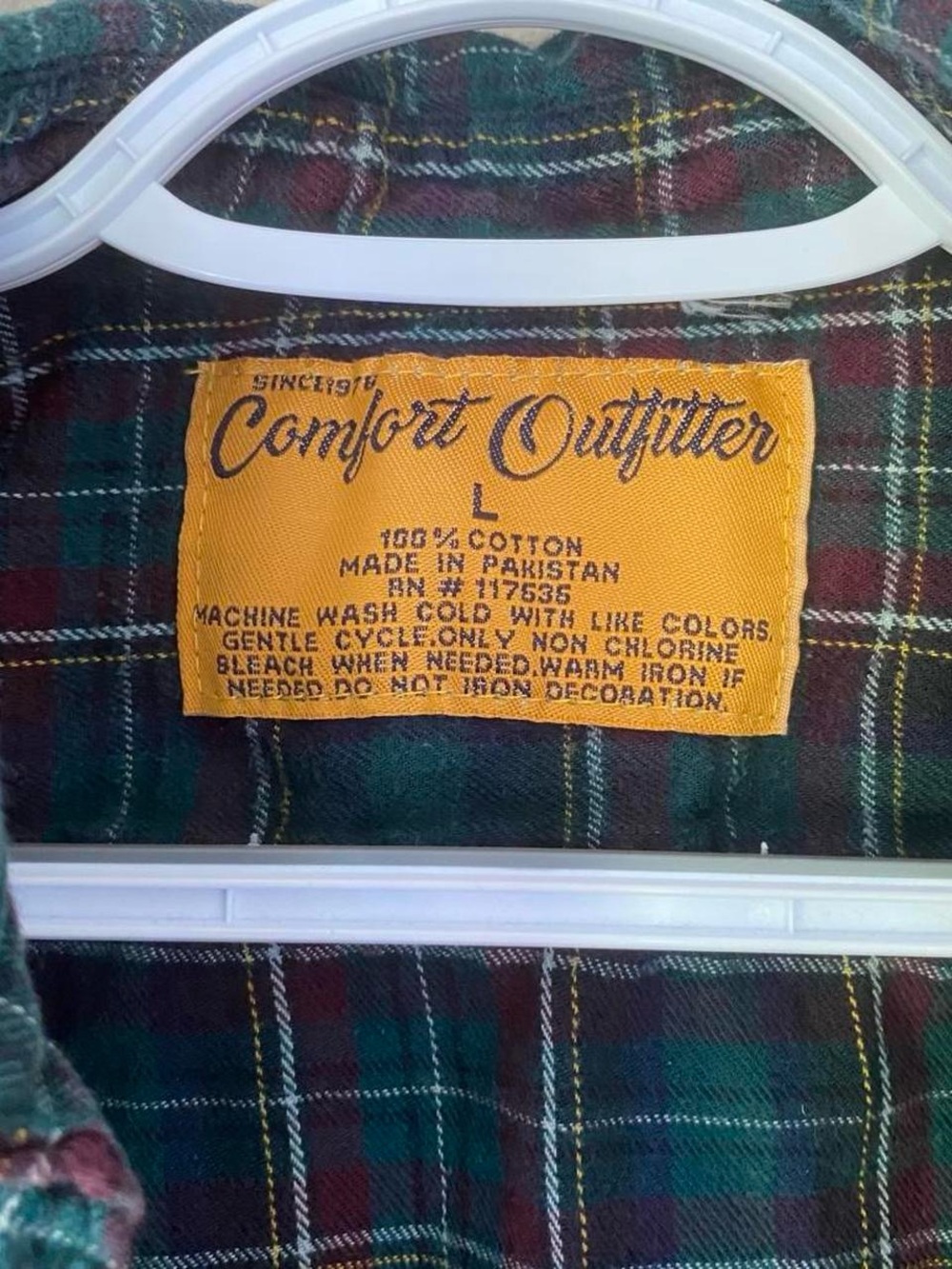Vintage Y2K Comfort Outfitter Cotton Long Sleeve Button Flannel Shirt Skater - Picture 3 of 8